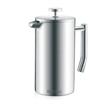 Load image into Gallery viewer, French Press Coffee Maker 50 oz - Insulated Stainless Steel Coffee Press, 304 Double Wall Large Coffee Maker with 4 Level Filtration, Silver French Press for Hot Coffee, Cold Brew, Tea