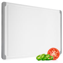 Load image into Gallery viewer, Large Plastic Cutting Board with Juice Groove – Heavy Duty Chopping Board for Meat, Cheese, and Vegetables