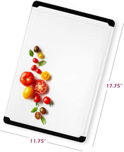 Load image into Gallery viewer, Large Plastic Cutting Board with Juice Groove – Heavy Duty Chopping Board for Meat, Cheese, and Vegetables