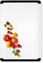 Load image into Gallery viewer, Large Plastic Cutting Board with Juice Groove – Heavy Duty Chopping Board for Meat, Cheese, and Vegetables