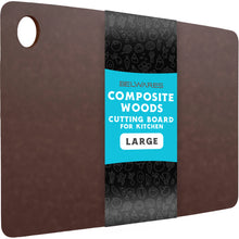 Load image into Gallery viewer, Dishwasher Safe Composite Wood Cutting Board for Kitchen, Large Fiber Wood Chopping Board, Brown
