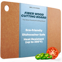 Load image into Gallery viewer, Dishwasher Safe Composite Wood Cutting Board for Kitchen, Large Fiber Wood Chopping Board
