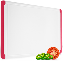 Load image into Gallery viewer, Large Plastic Cutting Board with Juice Groove – Heavy Duty Chopping Board for Meat, Cheese, and Vegetables
