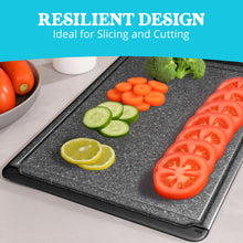 Load image into Gallery viewer, Large Cutting Board for Kitchen, 18 x 12 Inch Plastic Cutting Board with Deep Juice Groove, Non-Slip, Durable Carving Board, Dishwasher Safe, Charcoal Grey
