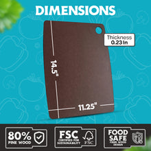 Load image into Gallery viewer, Dishwasher Safe Composite Wood Cutting Board for Kitchen, Large Fiber Wood Chopping Board, Brown
