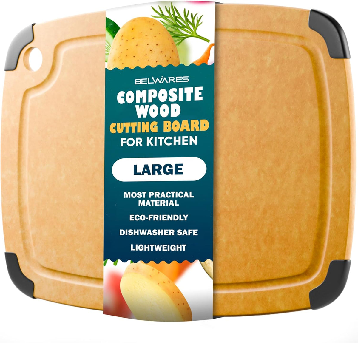 Belwares Composite Cutting Board with Juice Groove