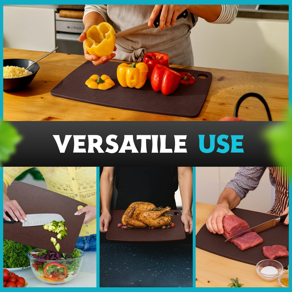 Large Composite Cutting Board – Brown