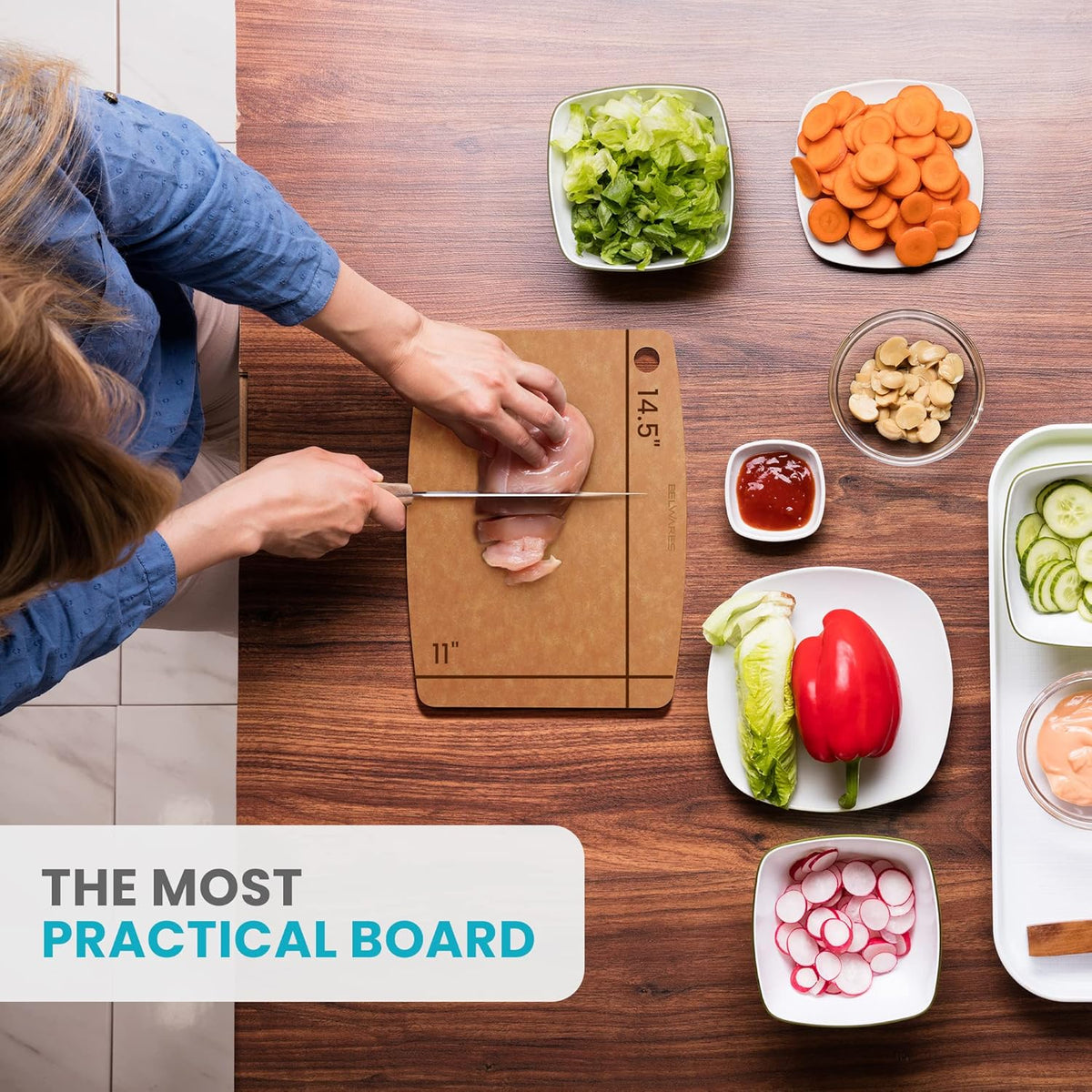 2-Piece Composite Cutting Board Set – Natural