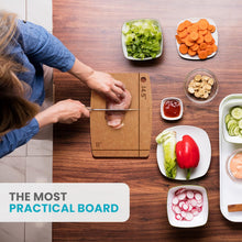 Load image into Gallery viewer, Wood Composite Cutting Board Set for Kitchen, 2 Piece Dishwasher Safe Fiber Wood Chopping Boards
