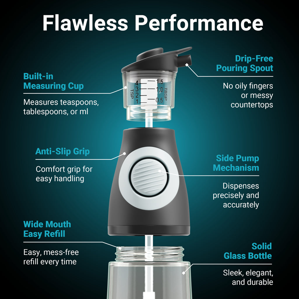 Oil & Vinegar Dispenser Set – Clear Glass