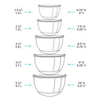 5-Piece Stainless Steel Mixing Bowl Set – Black