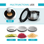 3-Piece Stainless Steel Mixing Bowl Set – Black