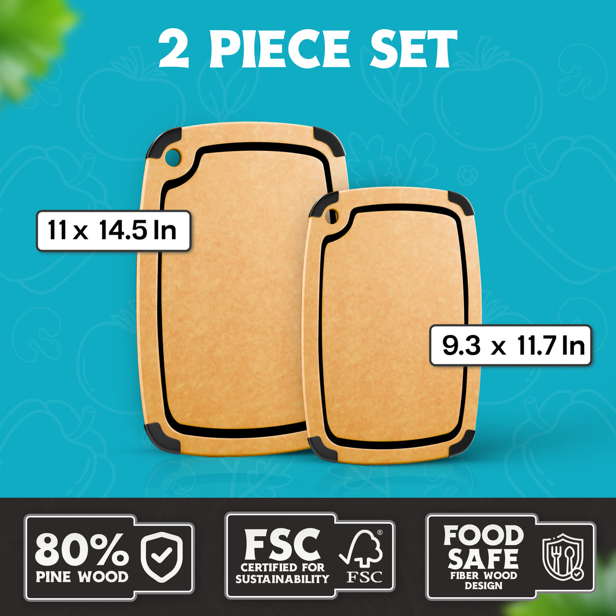 Composite Cutting Board with Juice Groove