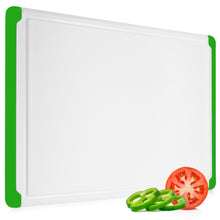 Load image into Gallery viewer, Large Plastic Cutting Board with Juice Groove – Heavy Duty Chopping Board for Meat, Cheese, and Vegetables
