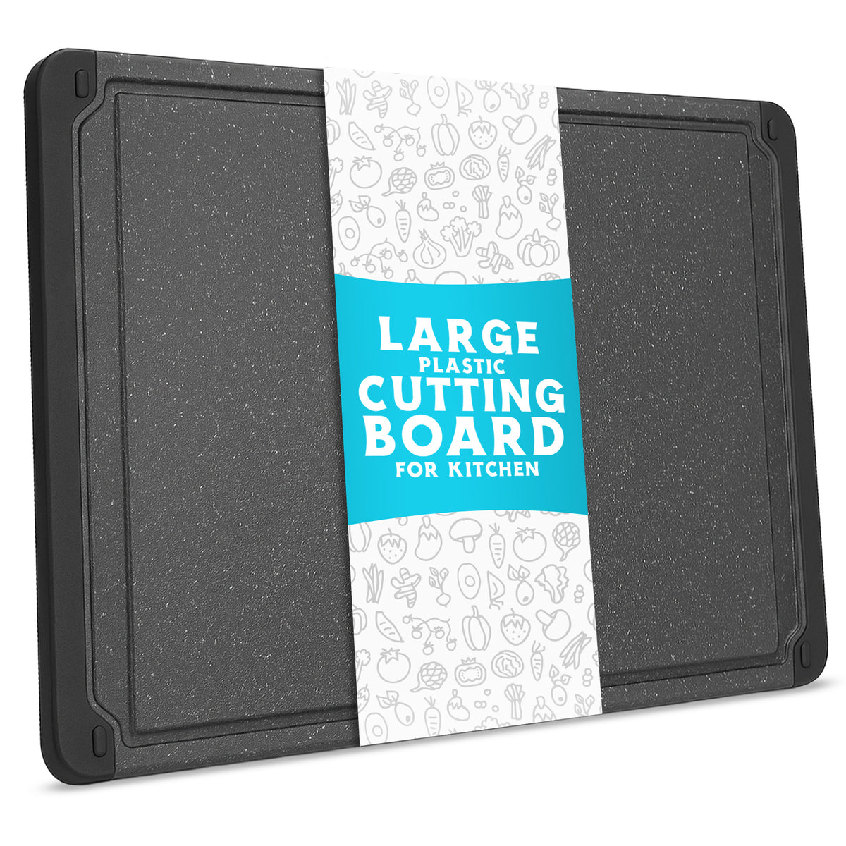 Large Plastic Cutting Board – 18 × 12 in