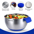 Belwares 3-Piece Mixing Bowls with Lids – Blue – product detail