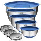 Belwares 5-Piece Mixing Bowls with Lids – Blue