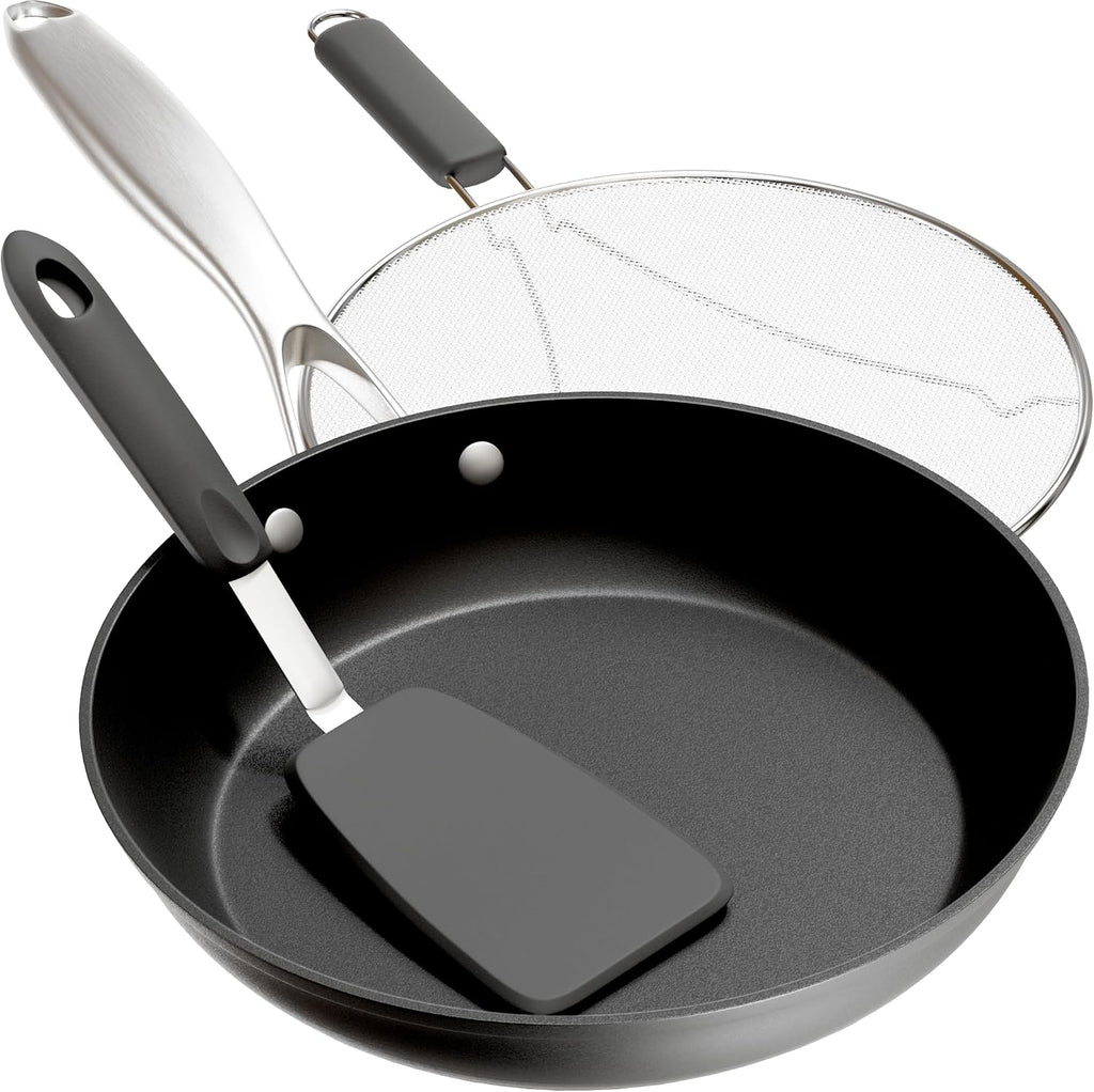 Belwares 10-Inch Nonstick Frying Pan with Splatter Screen