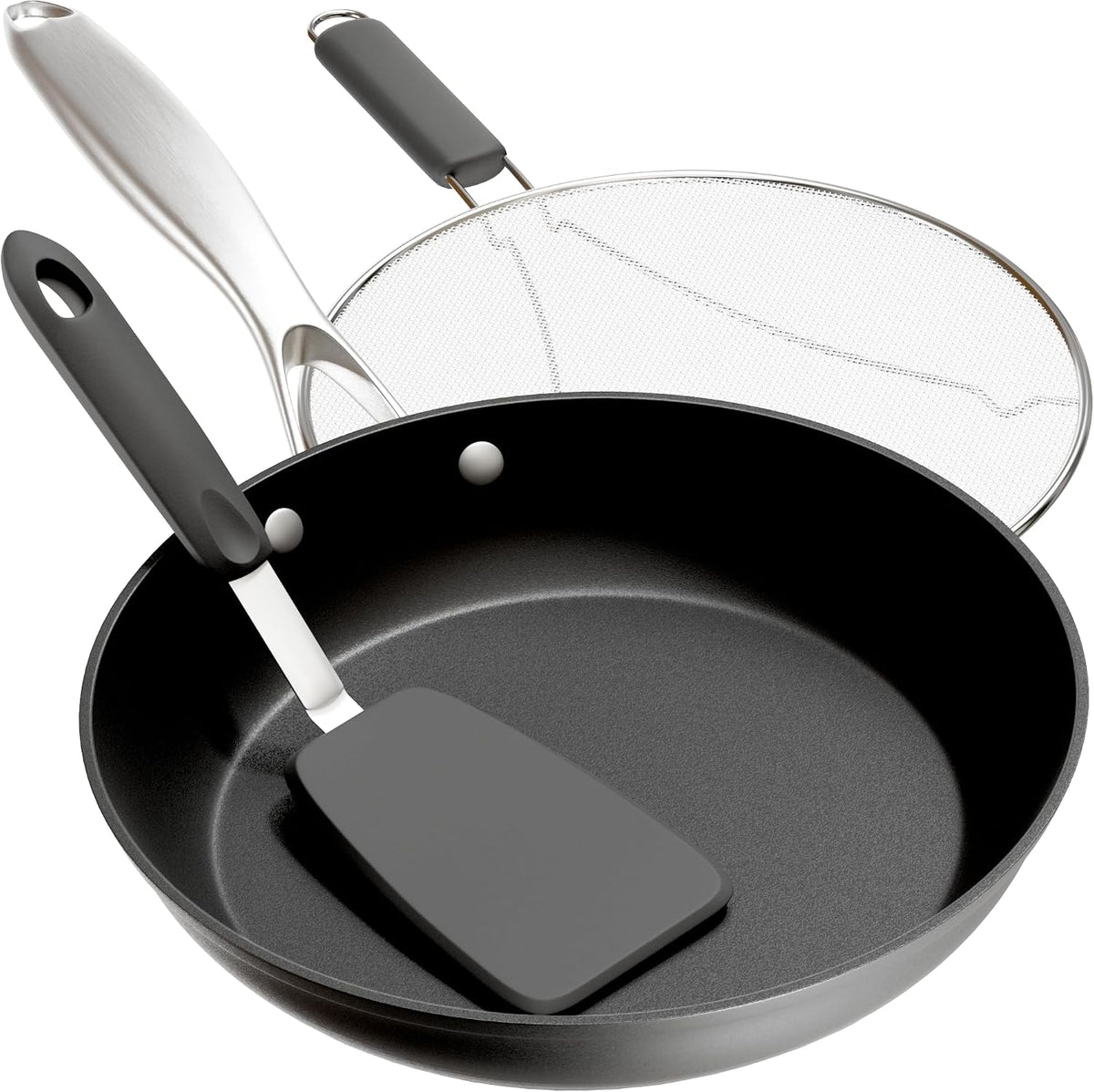 Belwares 10-Inch Nonstick Frying Pan with Splatter Screen