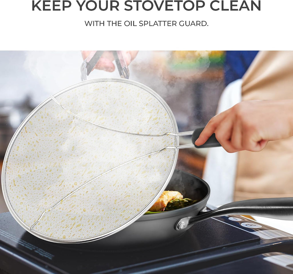 Belwares 10-Inch Nonstick Frying Pan with Splatter Screen – product detail