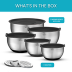 5-Piece Stainless Steel Mixing Bowl Set – Black
