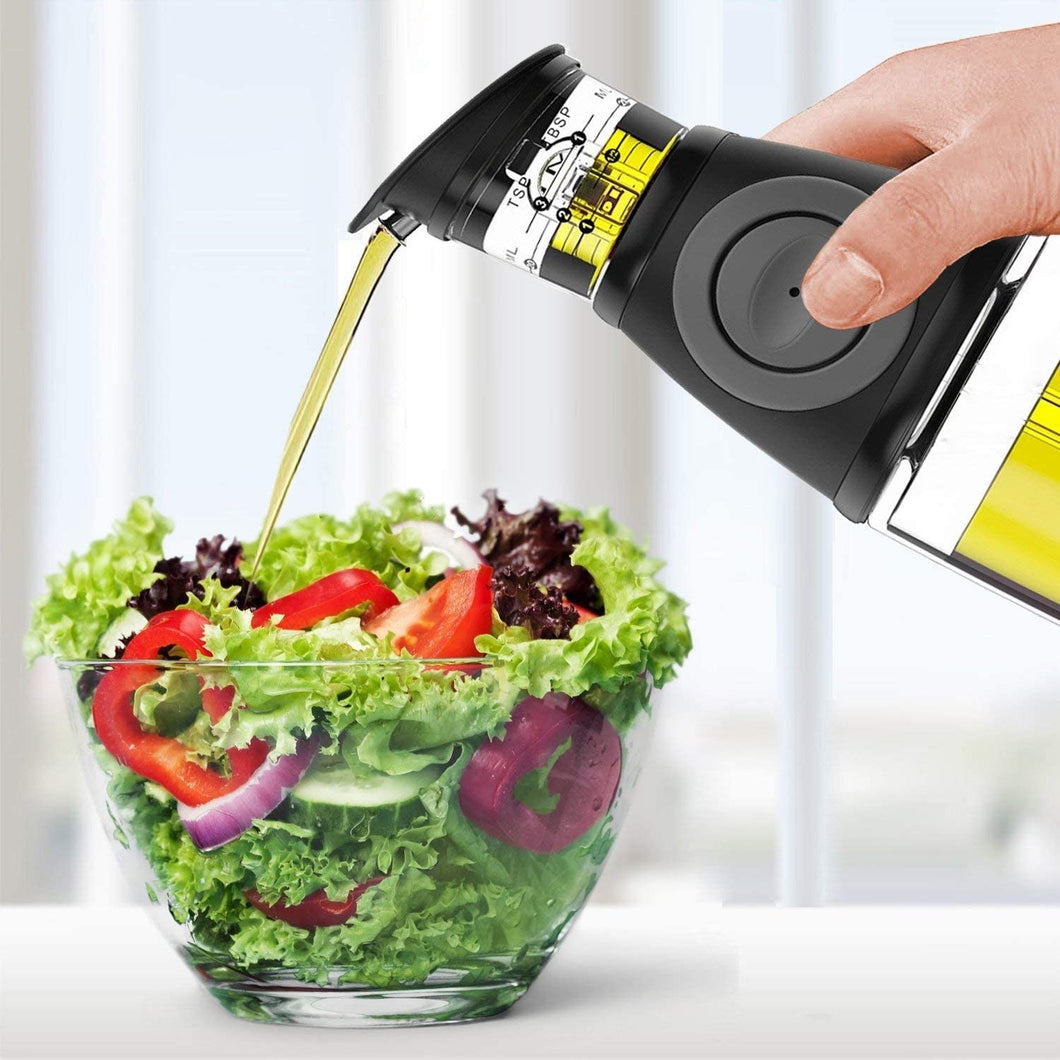 2-Piece Dripless Oil Spout Set With Sealable Flip Top - Fits Standard Bottles, BPA-Free