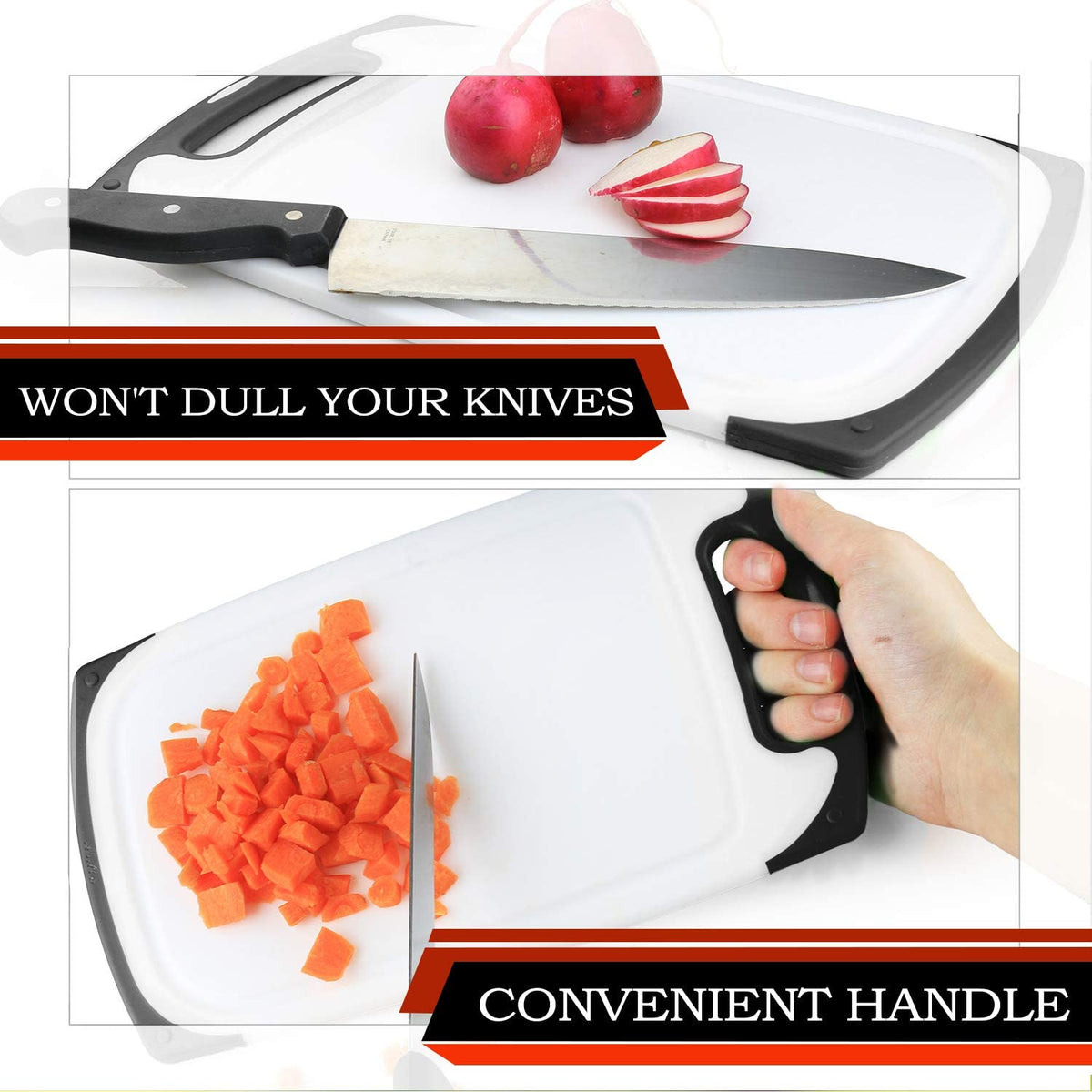 3-Piece Plastic Cutting Board Set