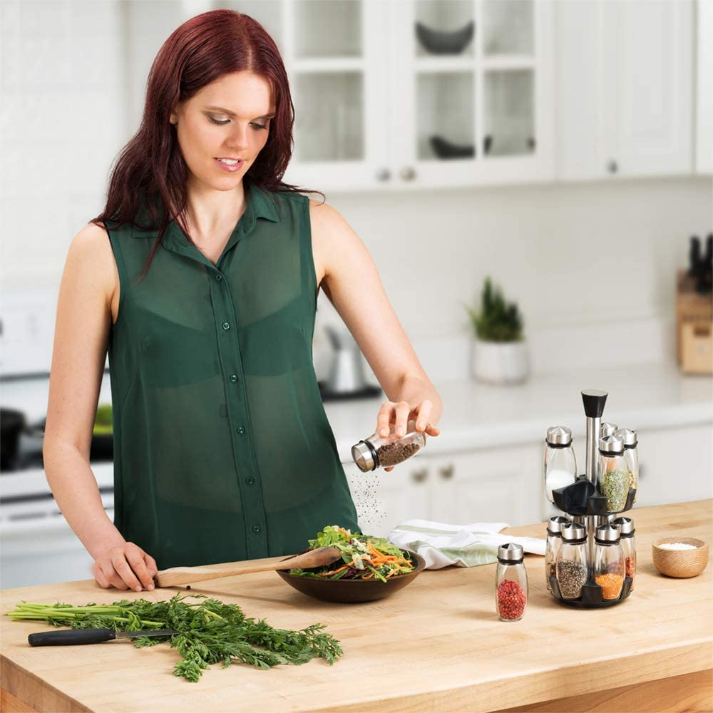 12-Jar Revolving Spice Rack