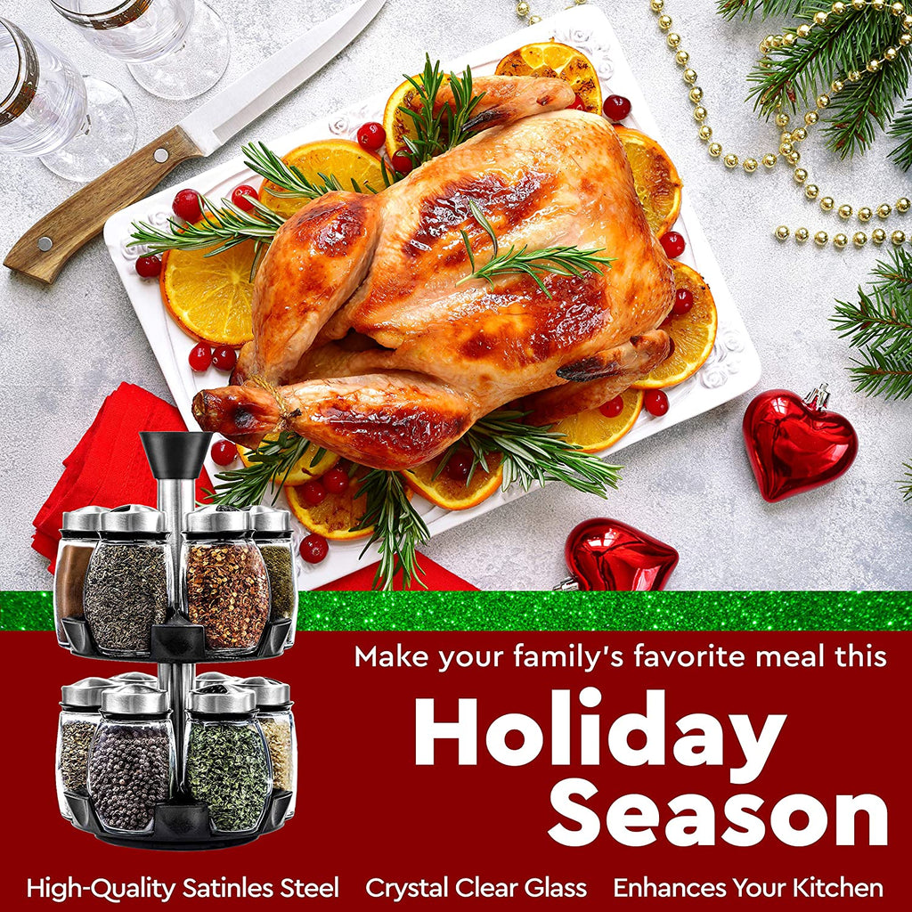 12-Jar Revolving Spice Rack