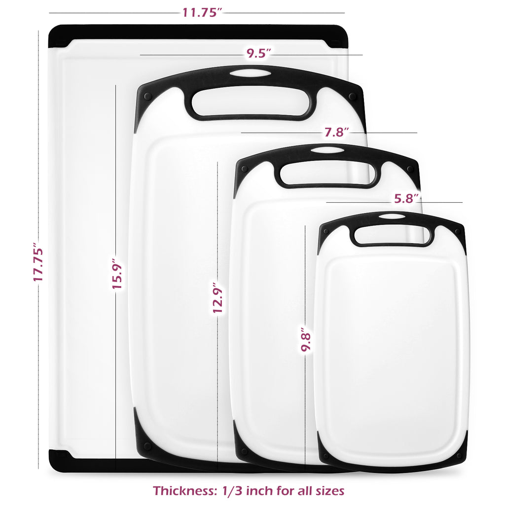 4-Piece Plastic Cutting Board Set