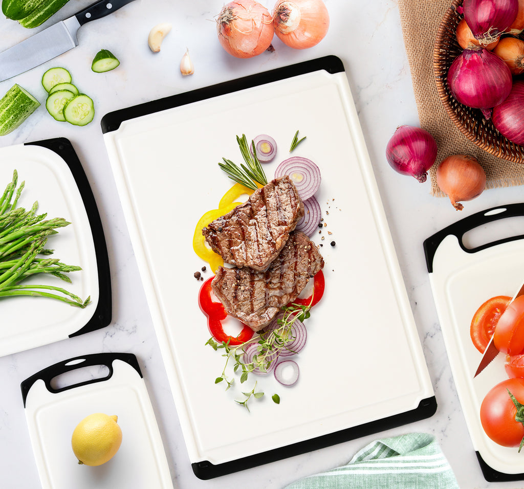 4-Piece Plastic Cutting Board Set