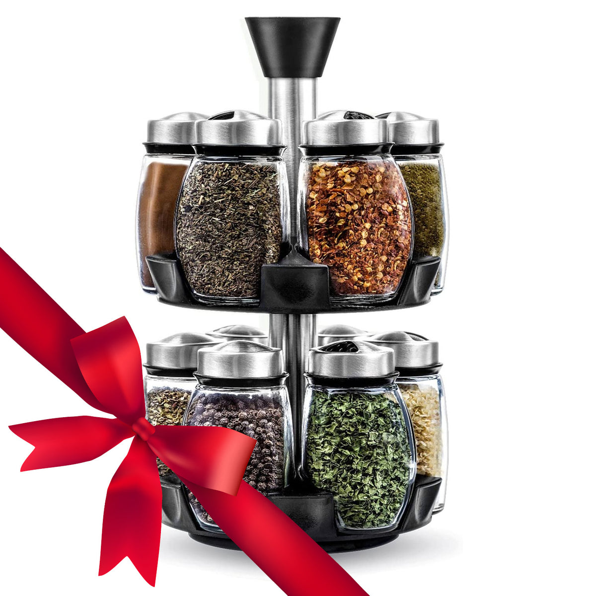 12-Jar Revolving Spice Rack